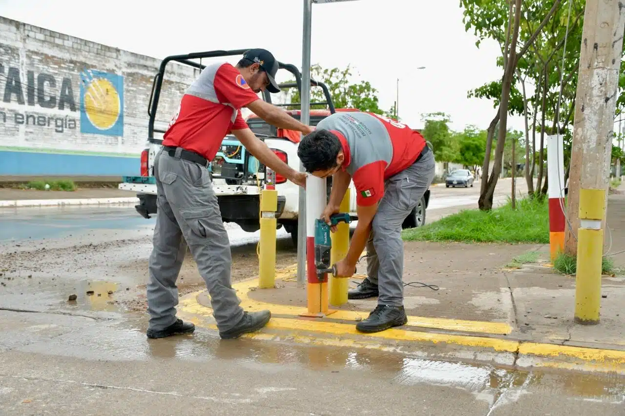 Semáforo pluvial en Guamúchil