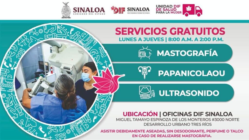 Servicios gratuitos de la Unidad de Salud de la Mujer