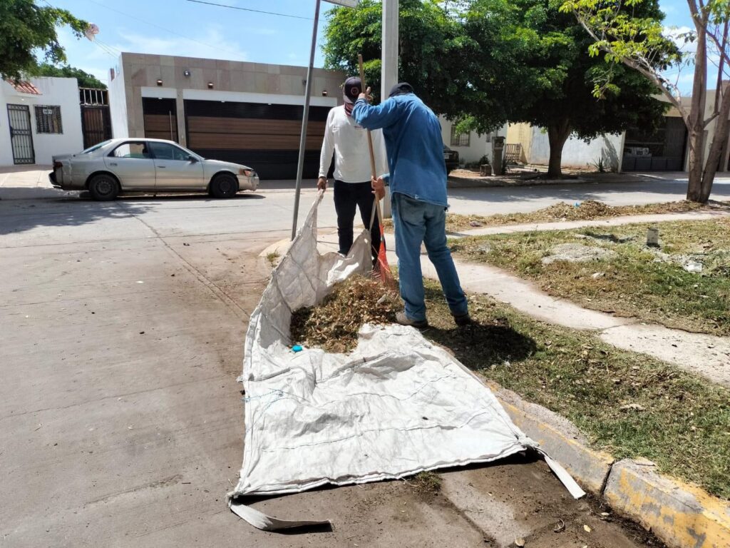 Personal de Servicios Públicos realizando actividades de limpieza