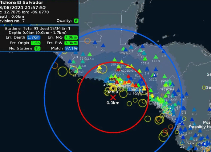 VIDEO: Sismo con 6.1 grados de magnitud estremece a El Salvador
