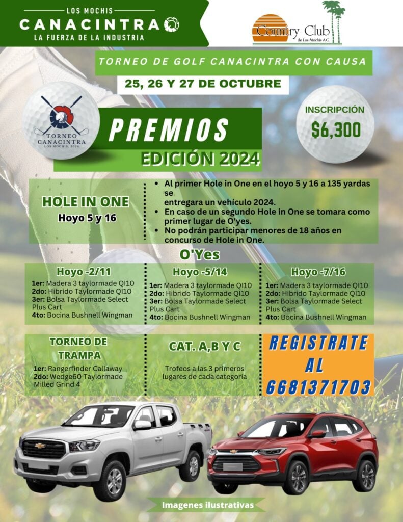 Torneo de golf Canacintra en Los Mochis