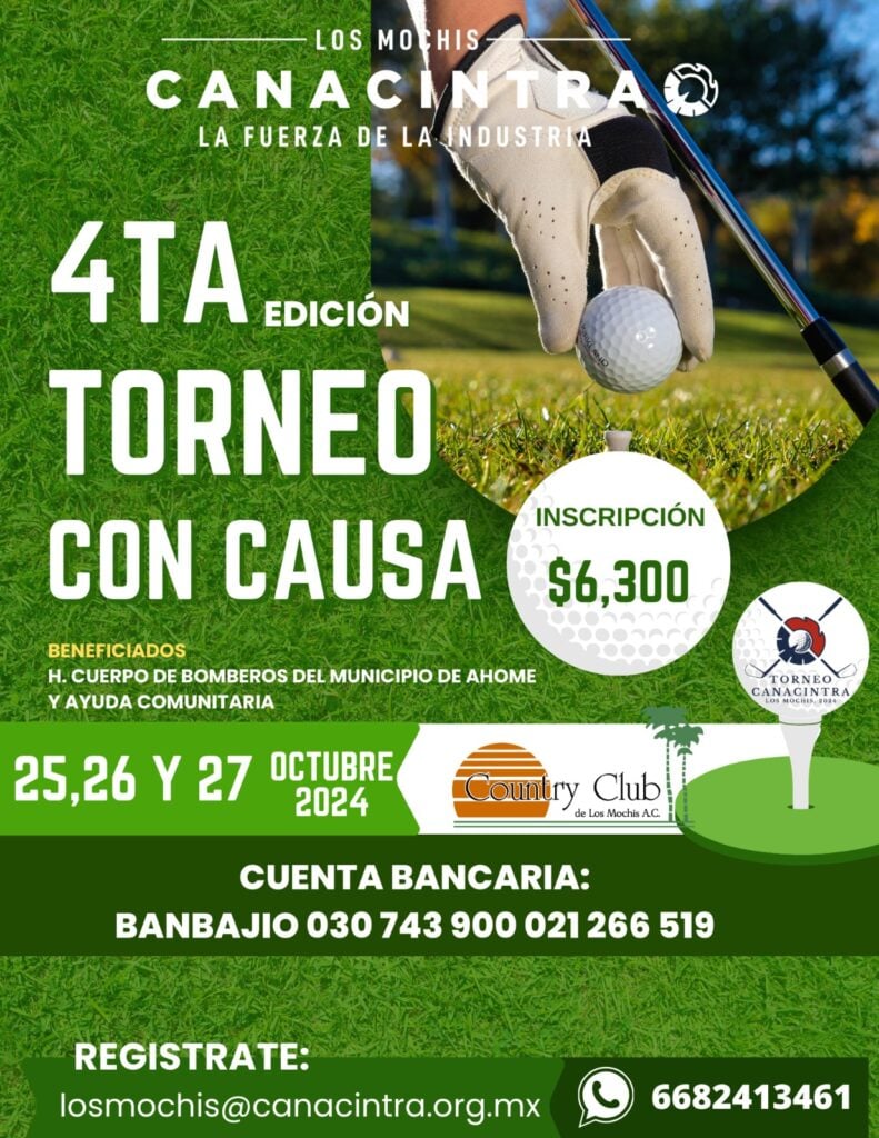 Torneo de golf Canacintra en Los Mochis