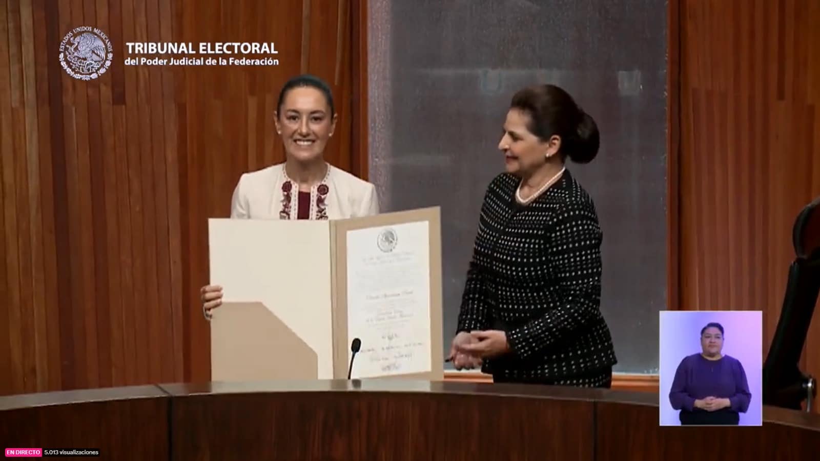 Claudia Sheinbaum recibe constancia de presidenta electa