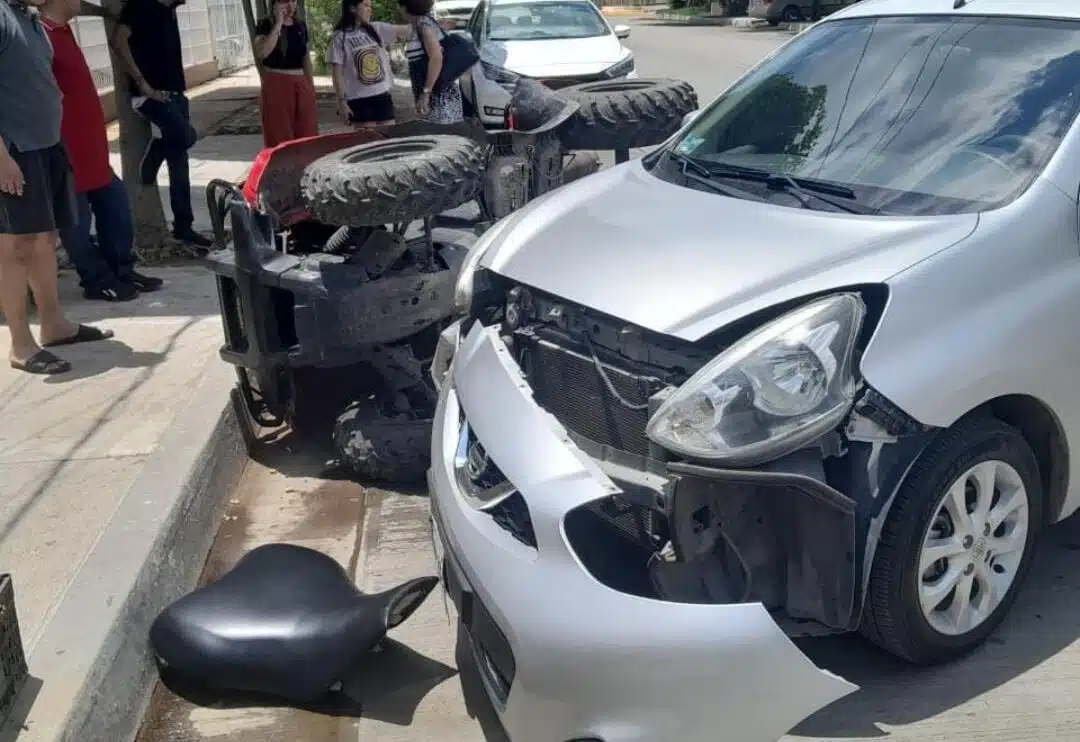 Accidente tipo choque en Guasave