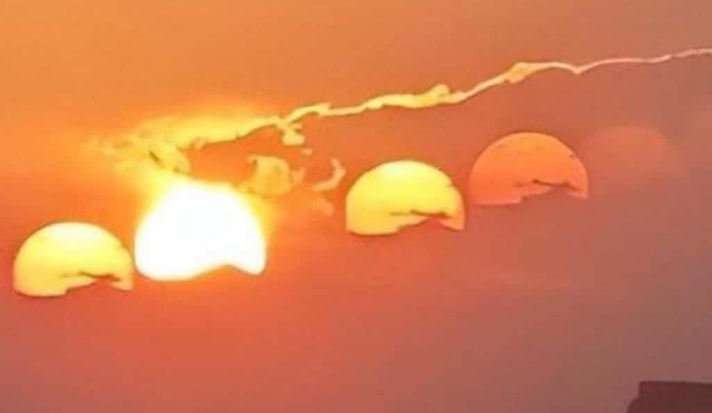 Proyección de siete soles en China