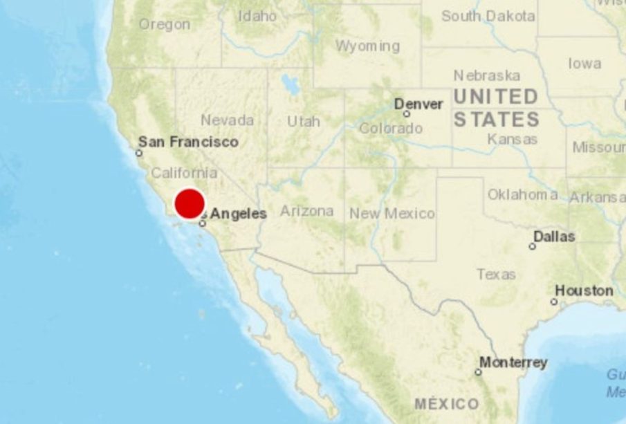 Ilustración satelital de California, Estado Unidos