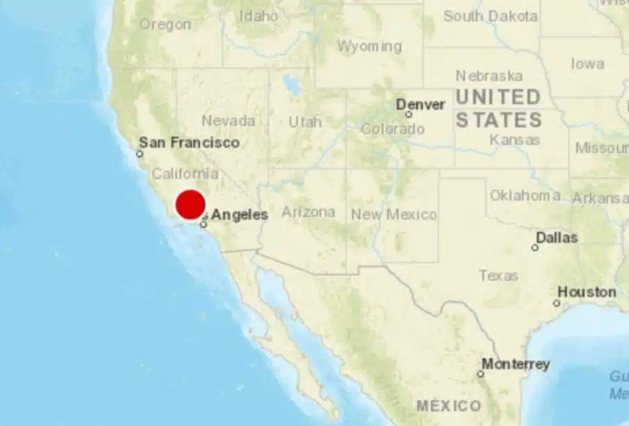 Ilustración satelital de California, Estado Unidos