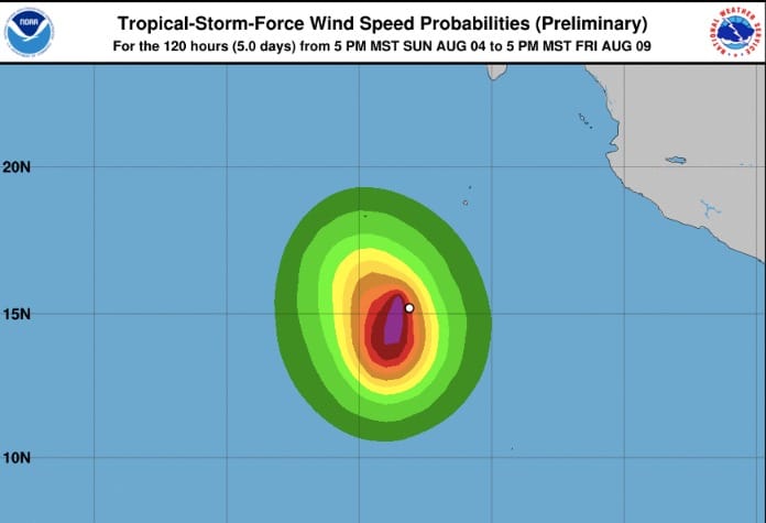 Esta es la ubicación de la recién nacida tormenta tropical Emilia, lejos de costas mexicanas