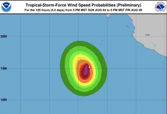 Esta es la ubicación de la recién nacida tormenta tropical Emilia, lejos de costas mexicanas