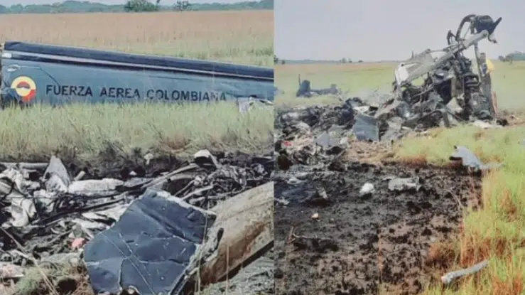 Se desploma helicóptero de la Fuerza Aérea y deja 8 militares muertos en Colombia