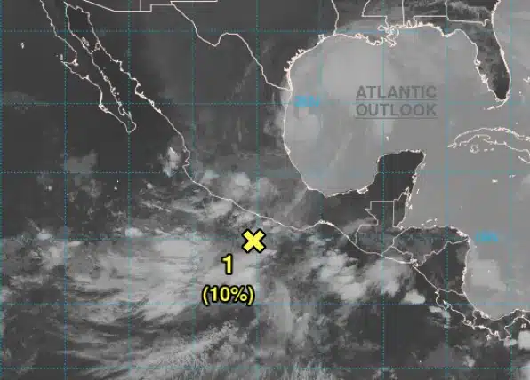 Así marca el NHC la zona de baja presión, la cual se espera de vida a la tormenta tropical Ileana en los próximos días.