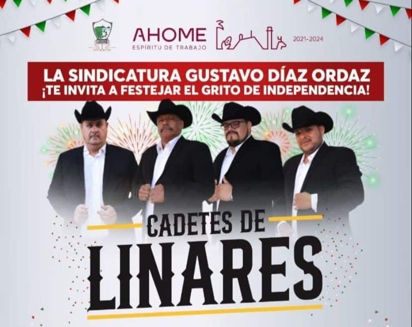 Anuncio de los Cadetes de Linares en Grito de independencia