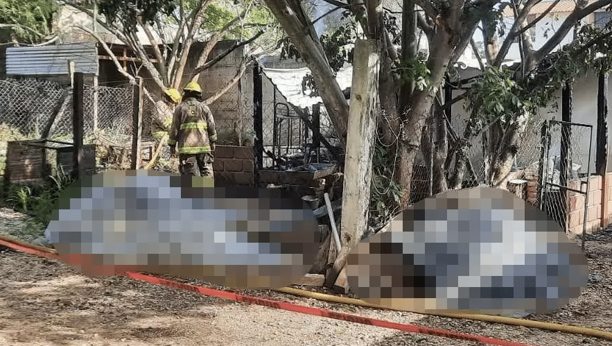 Casa se incendia con menor en su interior