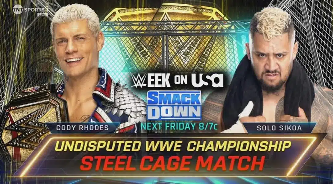 Cody Rhodes defenderá su campeonato ante Solo Sikoa en una Steel Cage Match.