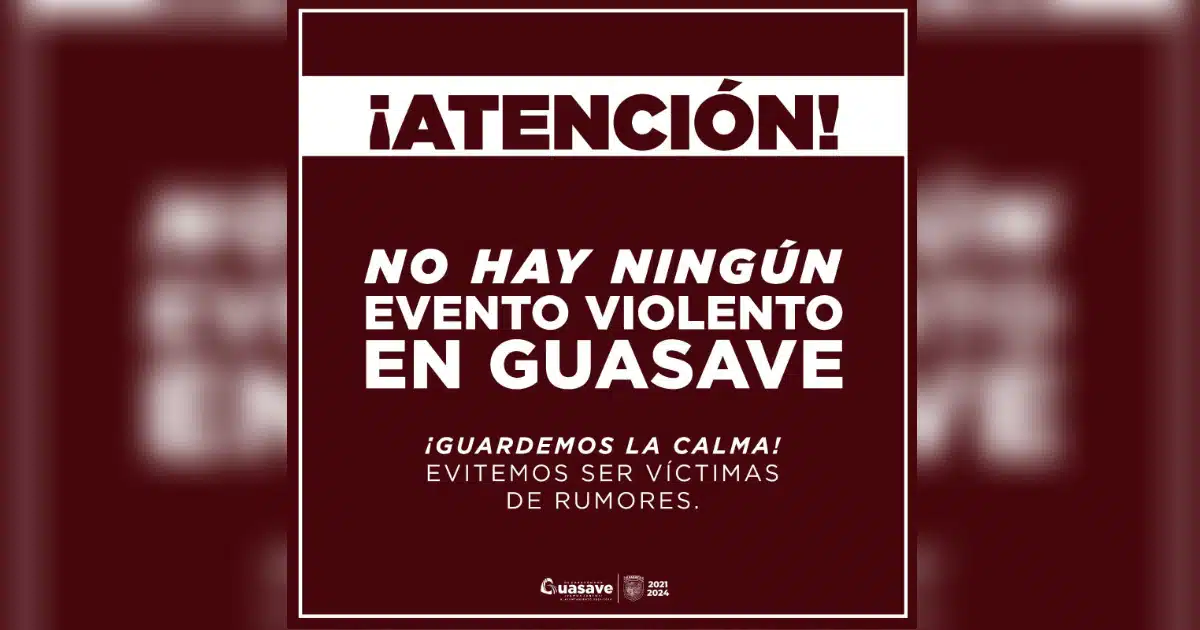 Comunicado por parte del Ayuntamiento de Guasave.