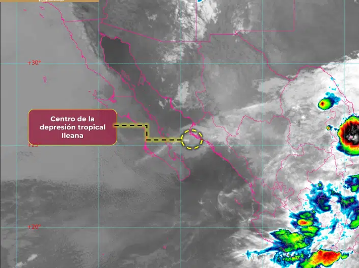 La depresión tropical Ileana sigue perdiendo fuerza mientras avanza sobre el Golfo de California