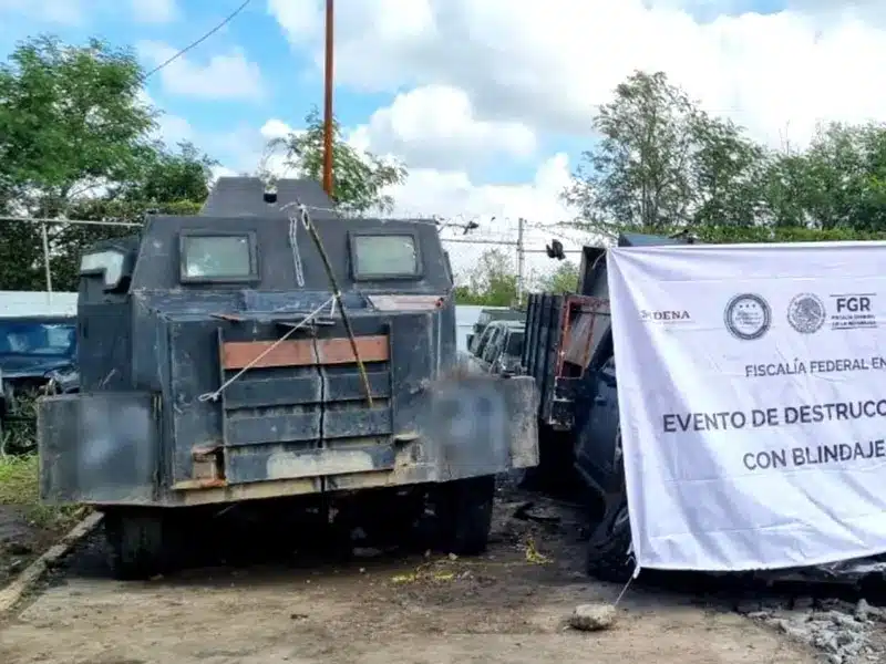 Destruye FGR 25 vehículos monstruo en frontera de Tamaulipas