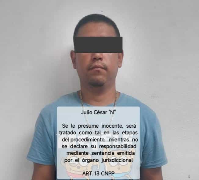 Julio César "N", detenido por el probable delito de violencia familiar.