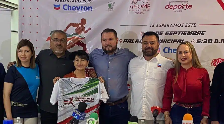 Rueda de prensa de carrera en Ahome