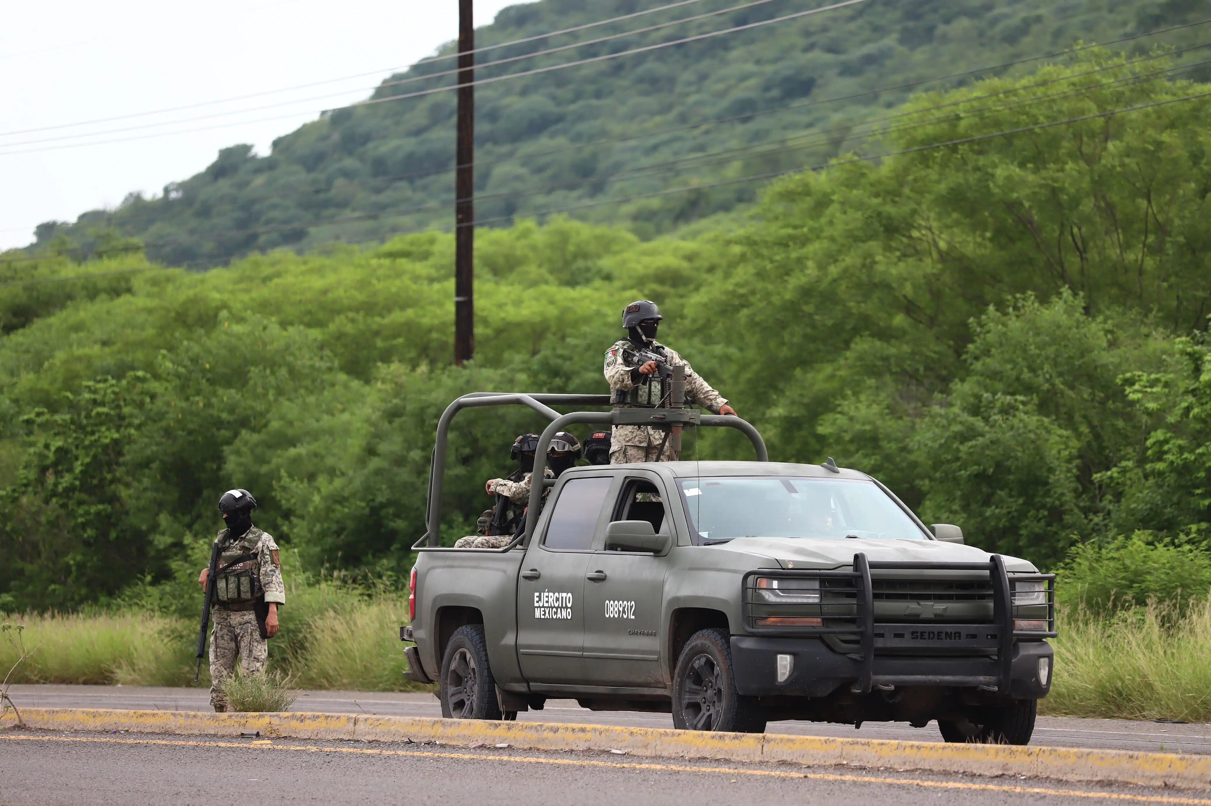 Ejército Mexicano durante operativo en Culiacán.