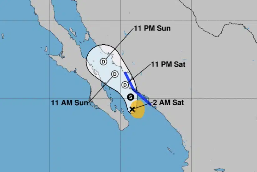 El clima se tensa en costa sinaloense, NHC no descarta acumulados 300mm en 24h