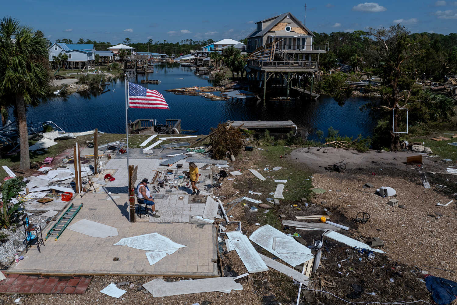 Hogares de Florida dañados por el paso del huracán Helene