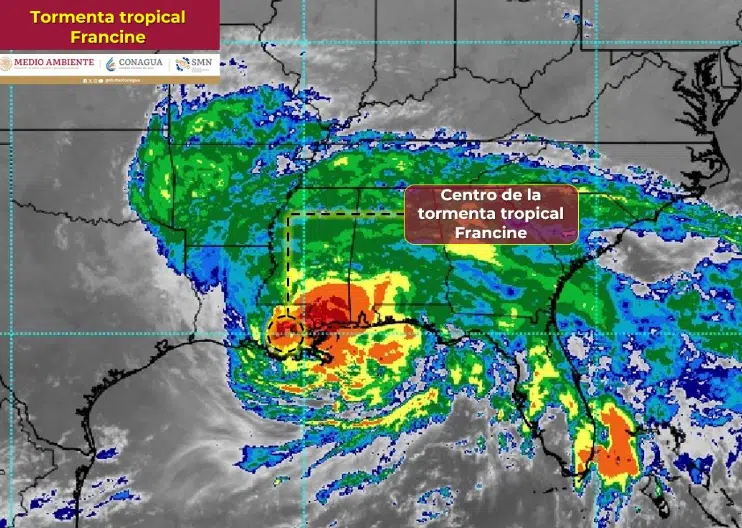 ¡Sigue perdiendo fuerza! “Francine” se debilita a tormenta tropical mientras avanza sobre EU