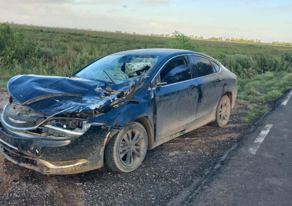 Fuerte choque protagonizó un hombre al impactarse contra un caballo