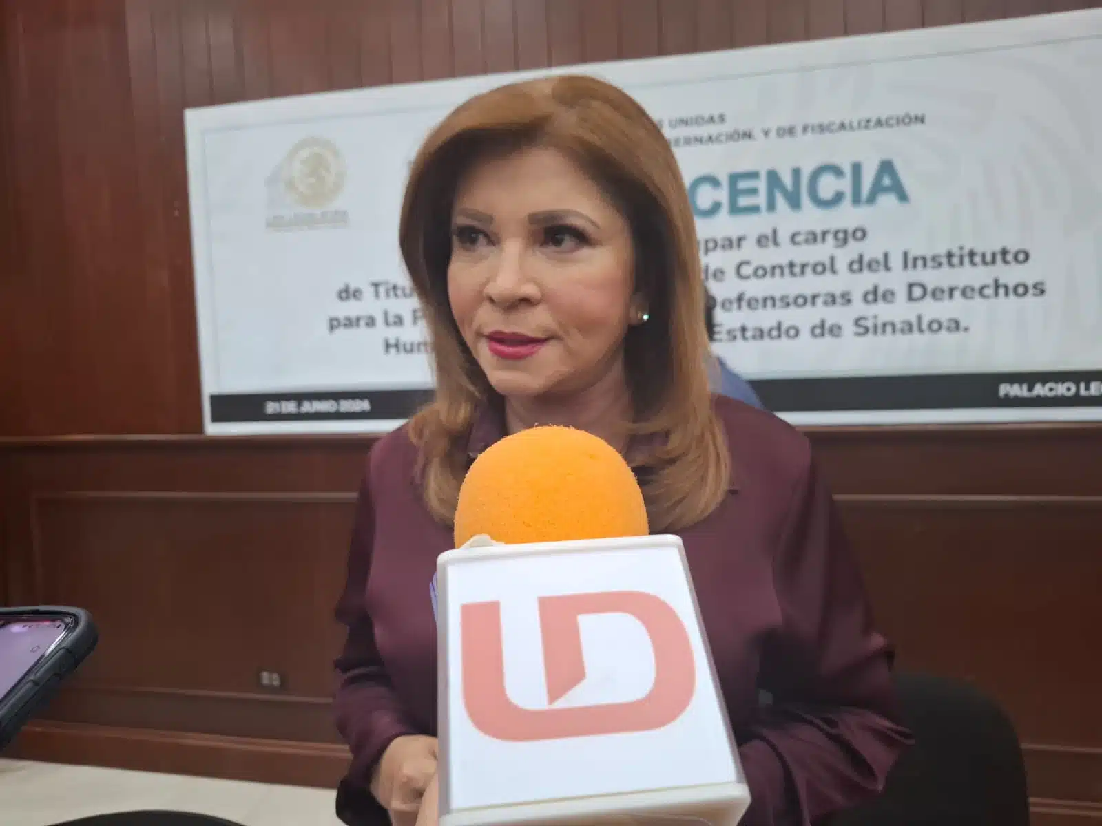 Diputada Gloria Himelda Félix en entrevista para Línea Directa