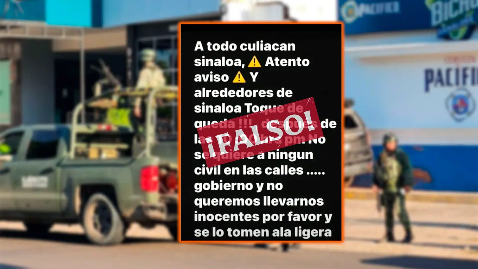 Gobierno Sinaloa desmiente supuesto toque de queda Culiacán