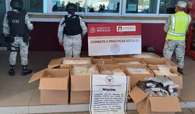 Guardia Nacional decomisa paquetes de drogas en Baja California