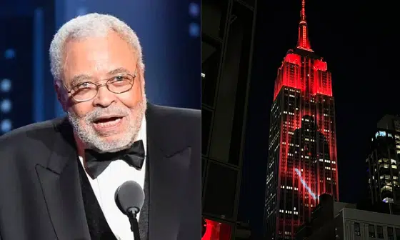 El Empire State Building de NY rinde homenaje a James Earl Jones: “Descansa en paz, Lord Vader”