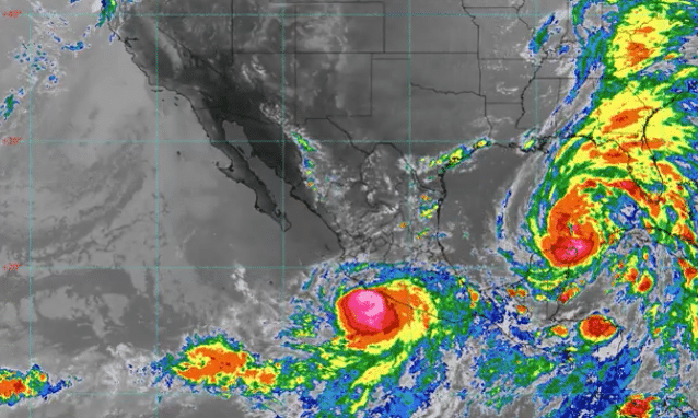 México sigue flanqueado por sistemas ciclónicos; Guerrero y Quintana Roo con lluvias extraordinarias