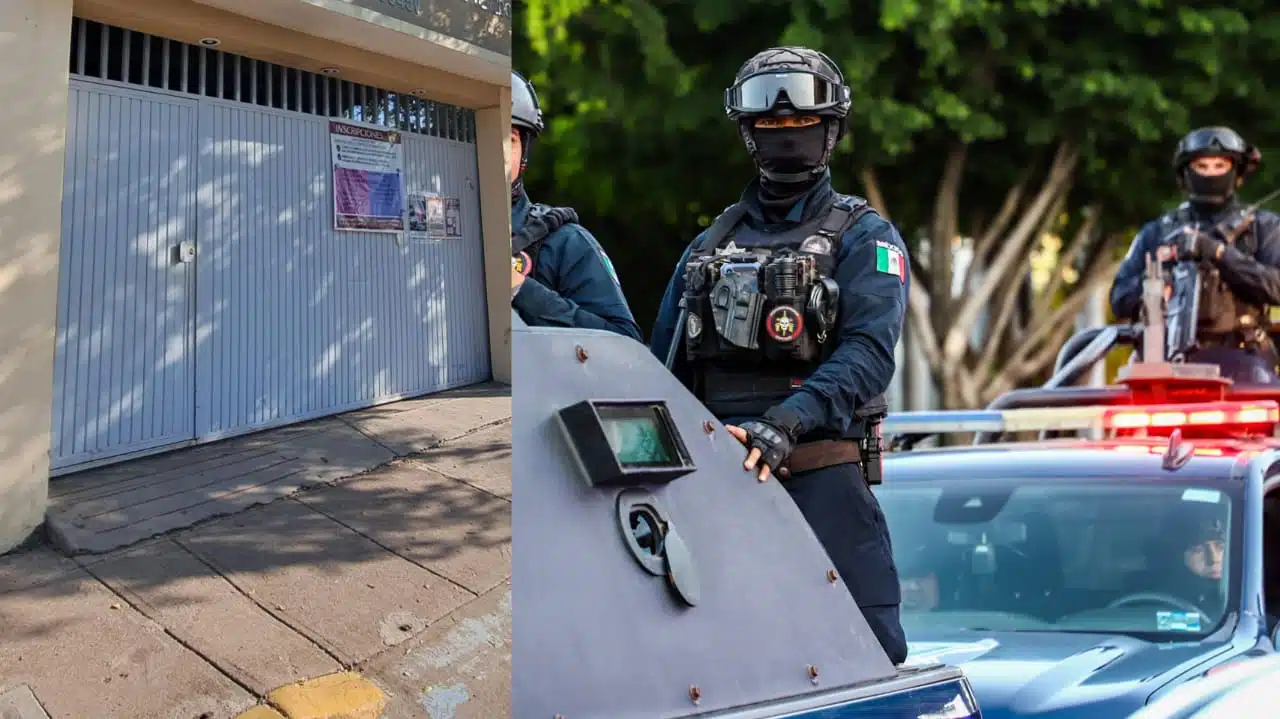 Operativo de seguridad en escuelas de Sinaloa incluye también a colegios