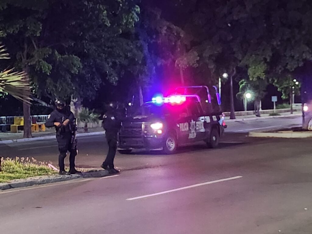 Zona resguardada por autoridades de seguridad.