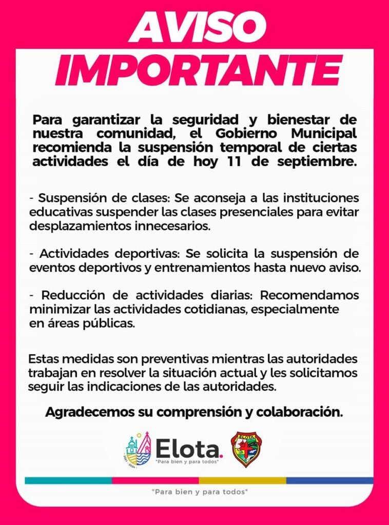 Aviso importante