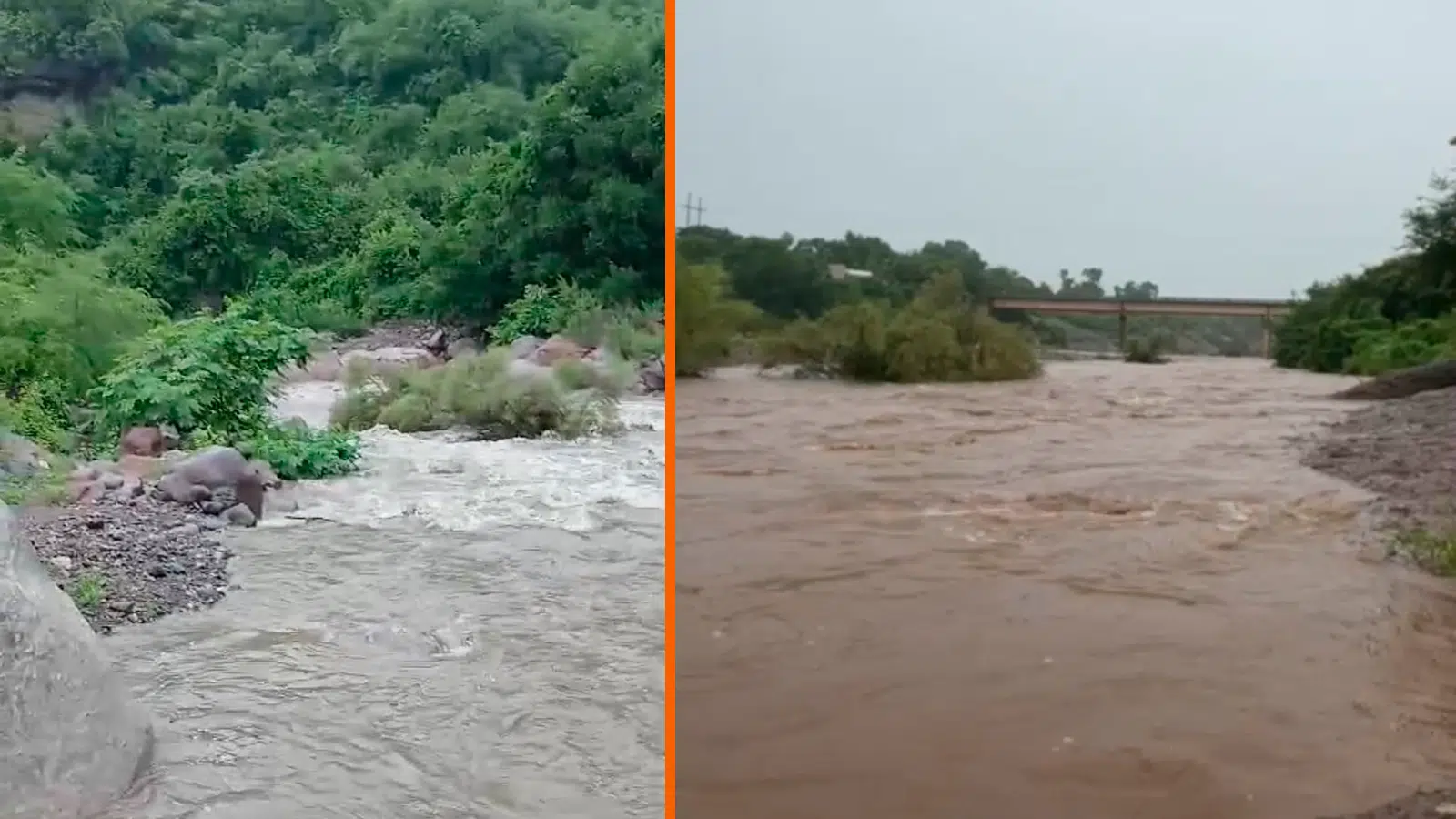 Se desbordan arroyos en Sinaloa municipio