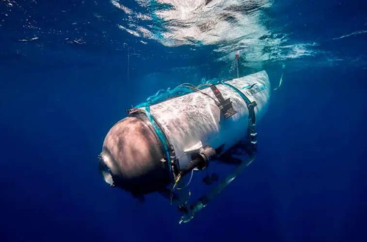 Revelan primeras imágenes del sumergible Titán de OceanGate que implosionó en el fondo del mar