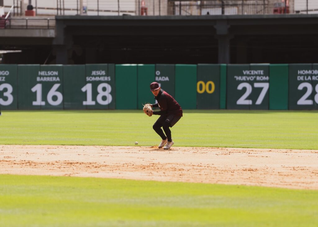 Tomateros de Culiacán en entrenamiento.