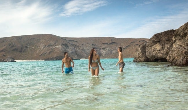 Turistas en la playa