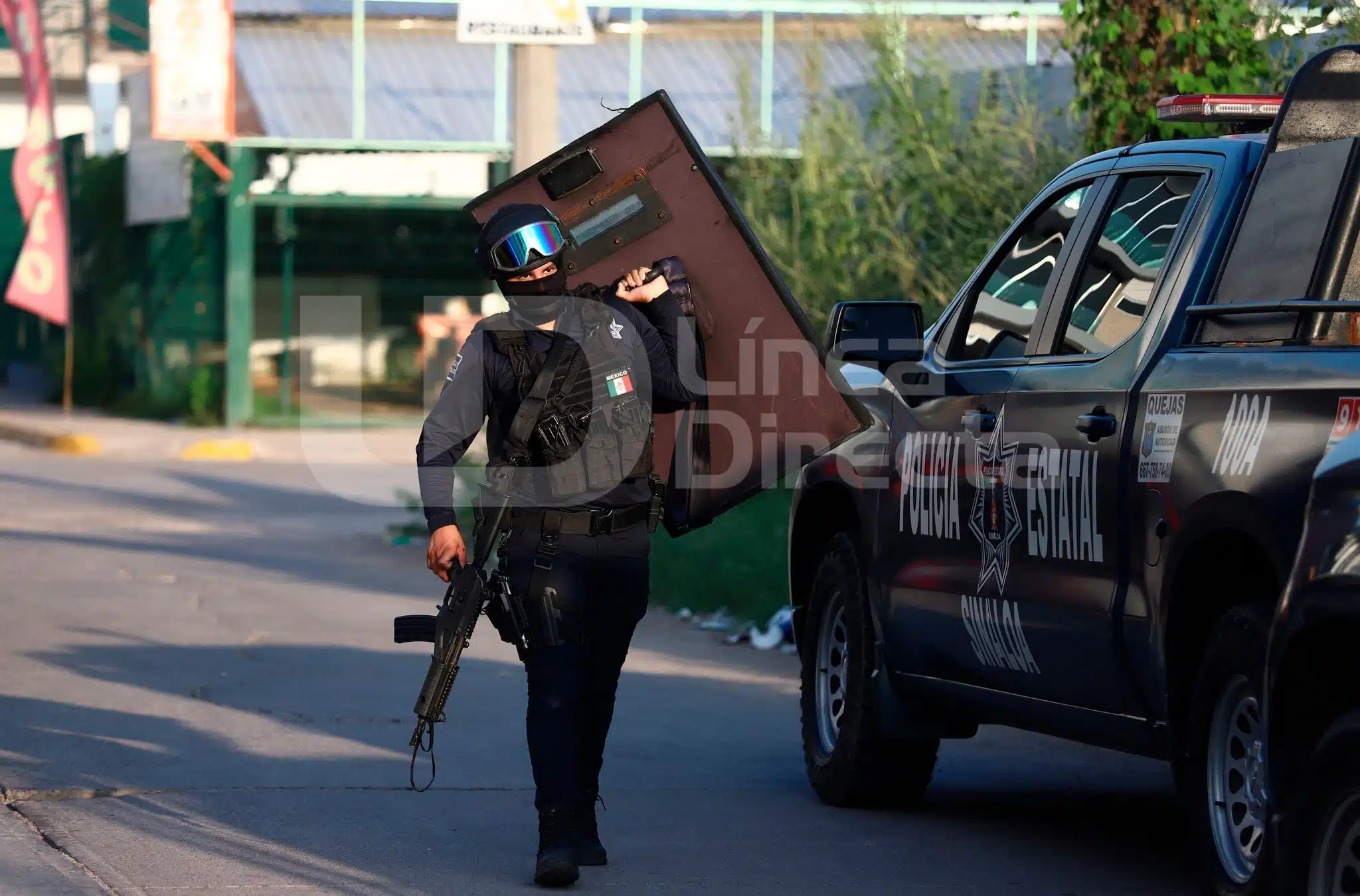 Policía Estatal Preventiva en enfrentamiento