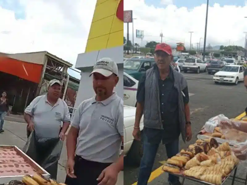 ¡Indignación! Guardias de tienda tiran donas a un abuelito en Uruapan