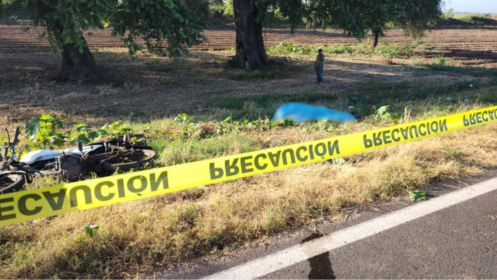 Motociclista sufre un accidente