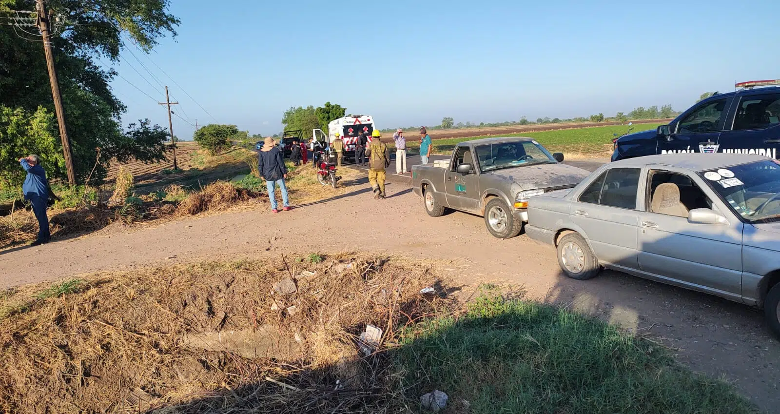 Motociclista sufre un accidente