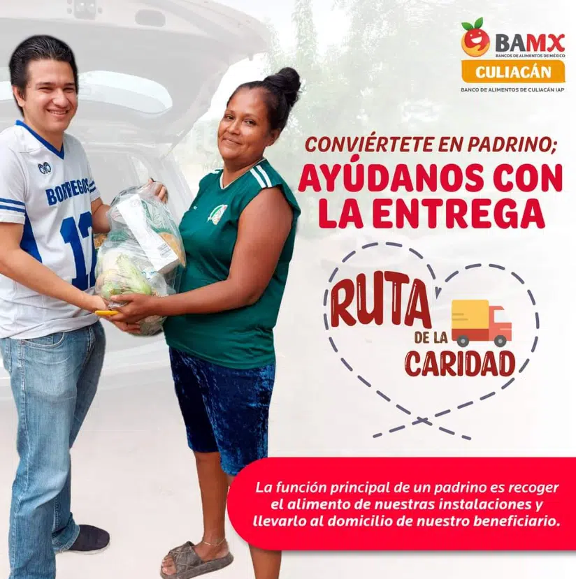 Hay familias que esperan despensas, sé un padrino de la Ruta de la Caridad del Banco de Alimentos