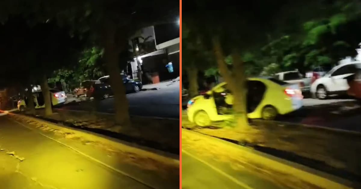 Vehículo localizado baleado en La Aurora, Culiacán.