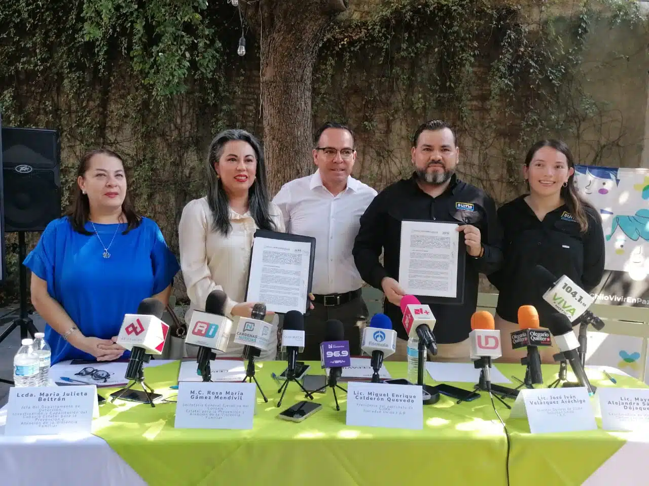 SUMA Sociedad Unida IAP y el Consejo Estatal para la Prevención y Atención de la Violencia Familiar (Cepavif).