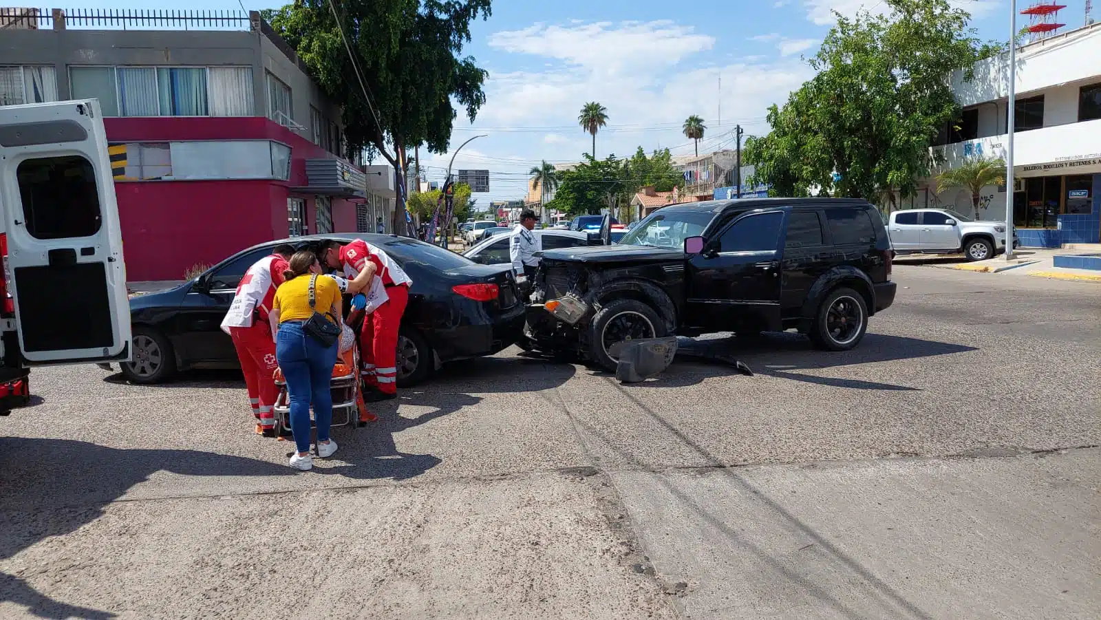 Choque en el Centro de Los Mochis