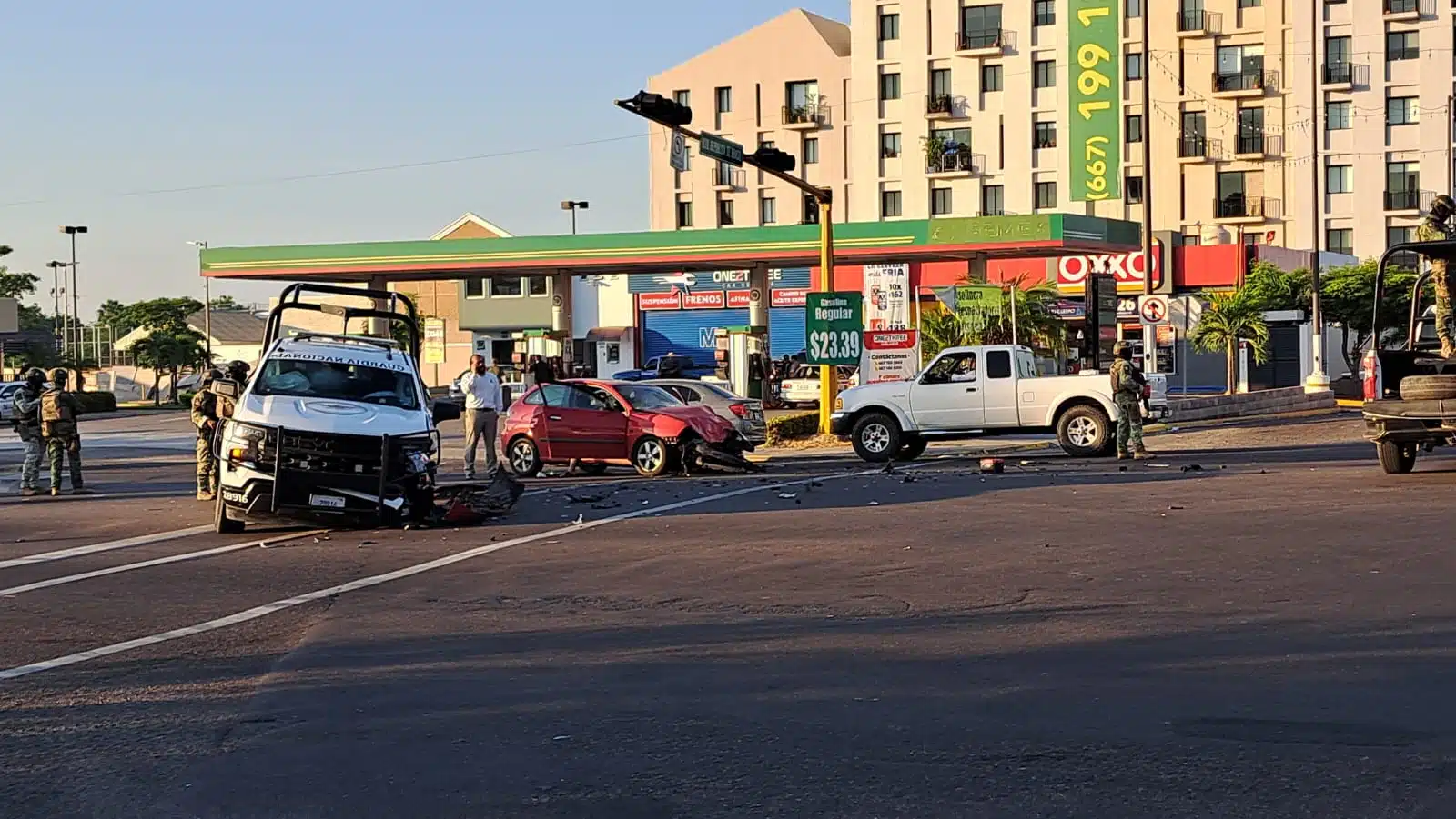 Choque entre civiles y guardias nacionales deja un lesionado Culiacán