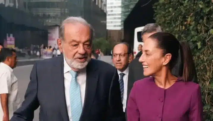 Claudia Sheinbaum y Carlos Slim